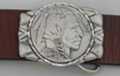 dress size Indian head buffalo nickel pewter belt buckle