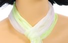 small belt scarf, lime and lavender