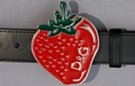 bright red "D & G" strawberry belt buckle