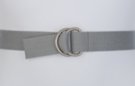 medium gray D-ring canvas belt