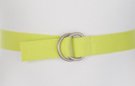 lime green D-ring canvas belt
