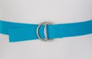 turquoise D-ring canvas belt