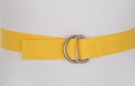 daffodil yellow D-ring canvas belt