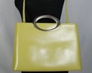 green double "O" handle small portfolio purse