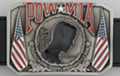 POW-MIA commemorative belt buckle with inscription