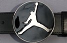 belt buckle, basketball icon on black