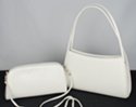 two-in-one: arch double shoulder purse with clutch/crossbody pouchette