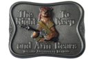 "right to arm bears" belt buckle with Rambo bear