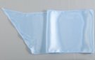 shimmering sky blue satin belt scarf