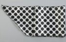 black polka dot on white charmeuse satin belt scarf