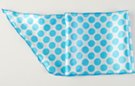 turquoise polka dot on white charmeuse satin belt scarf