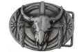 bison skull and eagle feather buckle