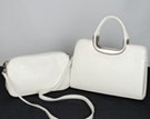 bracelet handle white purse with clutch insert