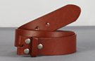 grain finish brown leather straps for removable buckles