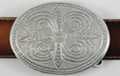 butterfly embossed pewter concho belt buckle