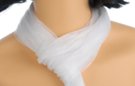 medium viscose butterfly print scarf, white