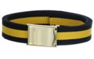 black and yellow striped military web belt