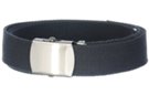 basic military web belt, dark gray with nickel polish buckle