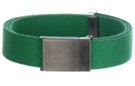 medium green web belt and buckle