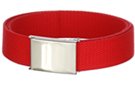 risky red acrylic web belt and buckle