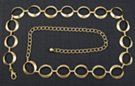 gold smooth circular link chain belt