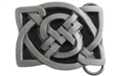 double figure eight celtic knot pewter belt buckle
