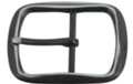 squarish pewter center bar belt buckle