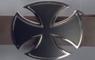 black chopper cross buckle with chrome edge