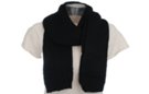 black chunky knit scarf