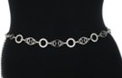 silver-tone chain belt, Mediterranean rings and spaceships