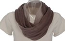 brown gradient knitted circle scarf