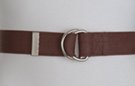 mens brown cotton D-ring canvas belt