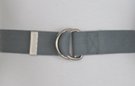 mens gray cotton D-ring canvas belt