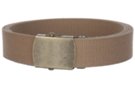 cotton 1-1/4" military-style web belt, Colorado khaki