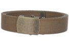 cotton 1-1/4" military-style web belt, tan