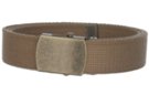 cotton 1-1/4" military-style web belt, tan