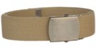 natural cotton 1-1/4" military-style web belt, desert khaki