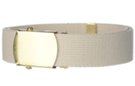 natural cotton color 1-1/4" military-style web belt