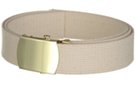 parchment color cotton 1-1/4" military-style web belt