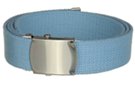 sky blue cotton 1-1/4" military-style web belt