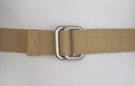 mens khaki cotton square-ring canvas belt