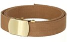 brown cotton 1-1/4" military web belt