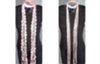 comparison of crochet and fishnet sequin sashes as scarves