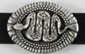 oval western belt buckle with diamondback rattlesnake