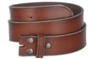 tan distressed leather strap with snap closure