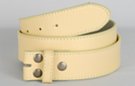 Italian straw distressed leather strap with snap closure