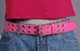 hot pink double eyelet leather belt