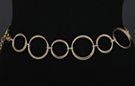 gold double hoop chain belt
