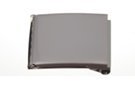 poly coated gray nickel flip-top buckle for wide web belts