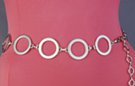 silver ring chain belt